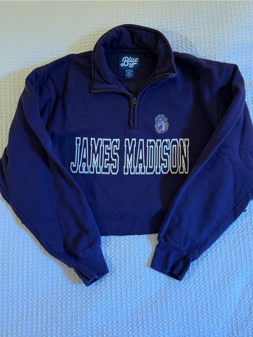JMU cropped quarter zip 💜